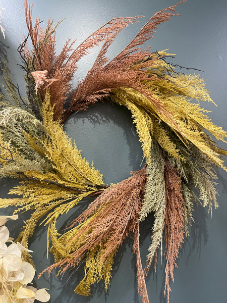 24" Rattail Grass Wreath