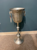 Silver Wine Cooler on Stand